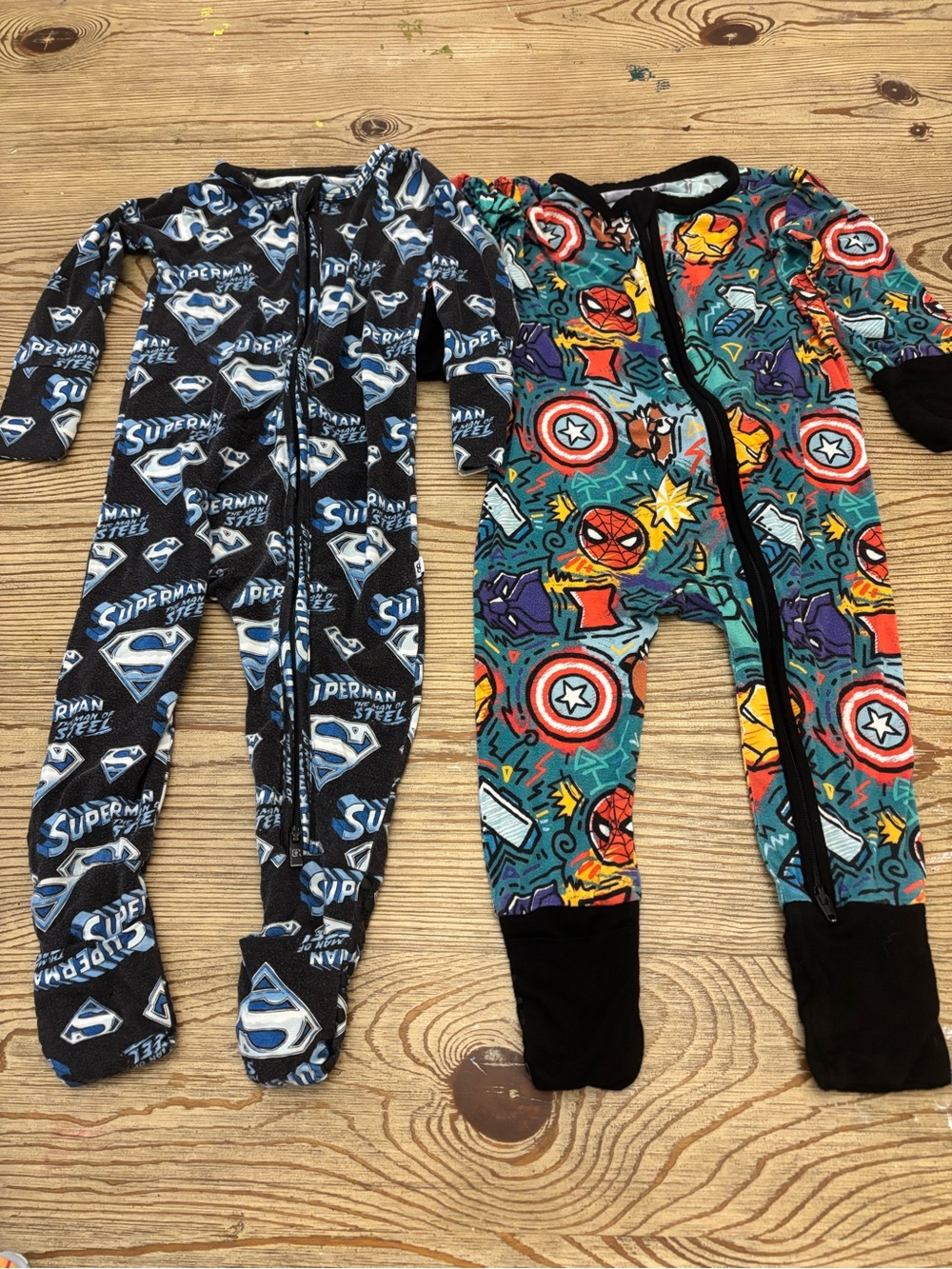 Bamboo zippy convertible romper superhero bundle 9-12m